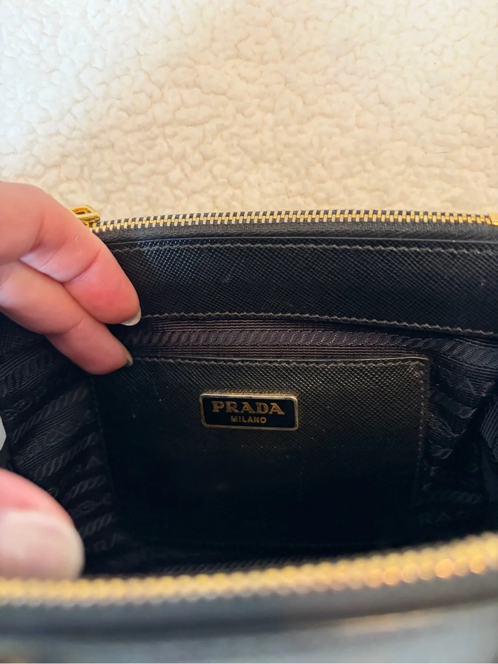 Prada Galleria Micro Saffiano Leather Black Bag